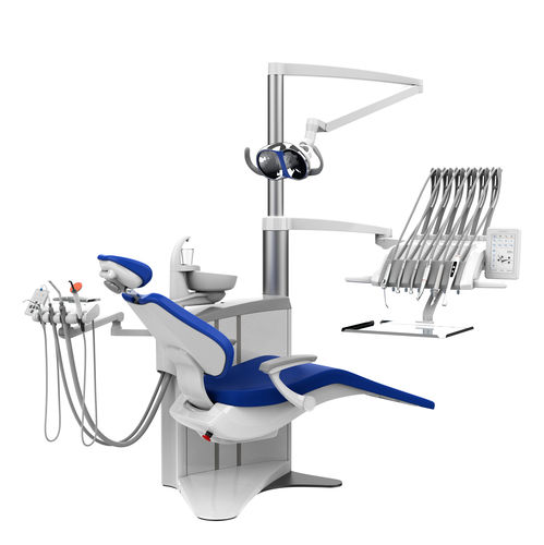 Unidad dental con sillón electroneumático - S8 - Silverfox Corporation Limited - ambidiestros / con reposacabezas flexible / con monitor