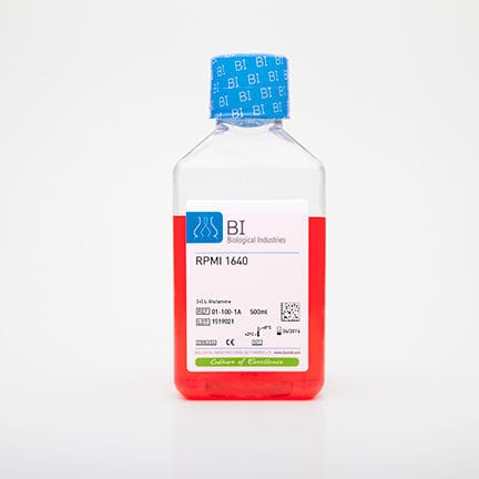 Medio RPMI 1640 - 01-100-1A	 - Biological Industries - de suero / para cultivos celulares / líquido