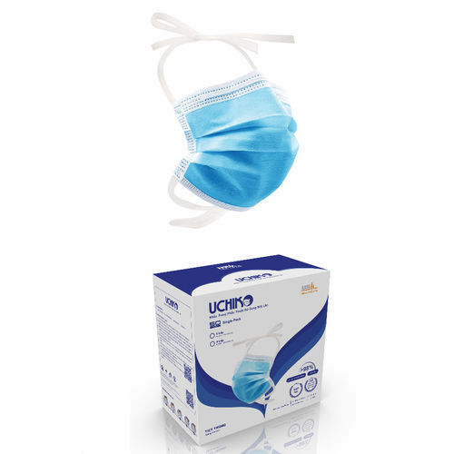 Mascarilla quirúrgica con filtro - UCHIKO - USM Healthcare Medical Devices Factory - tipo copa / azul / blanca