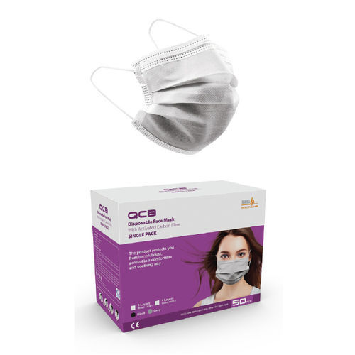 Mascarilla quirúrgica con filtro de carbón activado - QCB - USM Healthcare Medical Devices Factory - tipo copa / blanca / de tejido no tejido