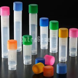 Tubo criogénico de laboratorio - CR-1.2EA,CR-4.0EA-S	 - ExtraGene,Inc. - de fondo plano / de polipropileno / para microcentrífuga