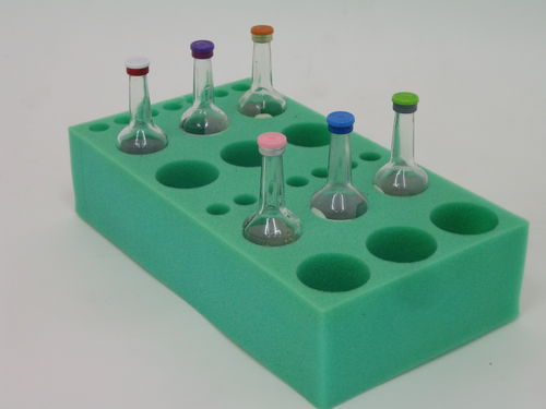 Soporte de laboratorio para tubos de ensayo - PE - M.&G. INTL srl - para ampollas / de polipropileno