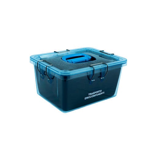 Contenedor para transporte - EMO 02S - M.&G. INTL srl - para bolsas de sangre / de polietileno / apilable