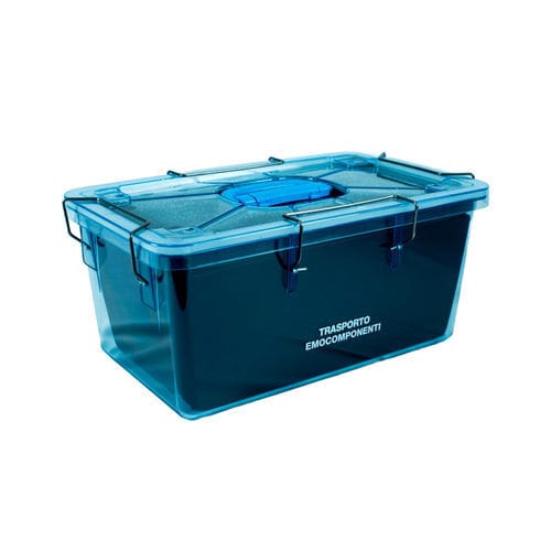 Contenedor para transporte - EMO 03M - M.&G. INTL srl - para bolsas de sangre / de polietileno / apilable