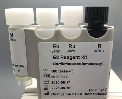 Kit de reactivos en solución - E2 - Guangzhou KOFA Biotechnology Co.,Ltd. - de bolas magnéticas / para inmunoanálisis / cardíaco