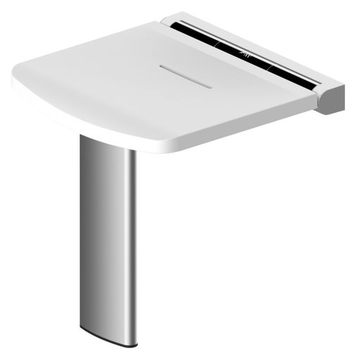 Asiento de ducha sin respaldo - 02801BK-LS - AKW Medicare - plegable / de pared