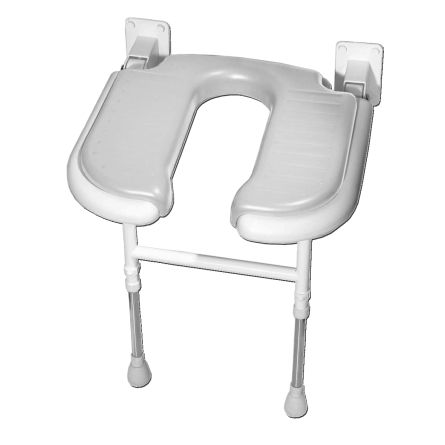 Asiento de ducha sin respaldo - 04220P - AKW Medicare - con apertura higiénica / plegable / de pared