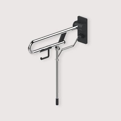Barra de apoyo para cuarto de baño - 12017GR-LS - AKW Medicare - para inodoro / abatible
