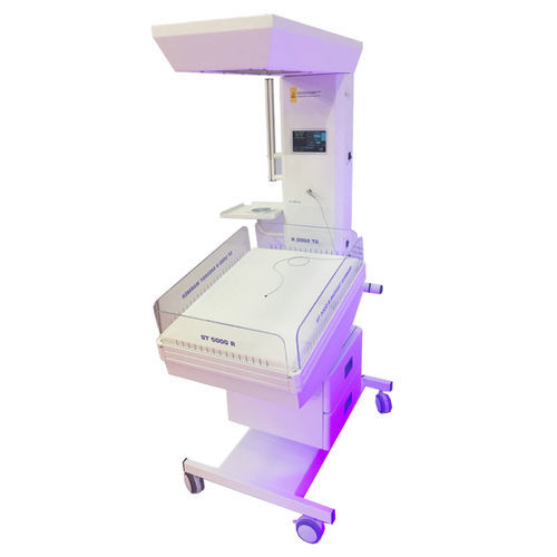 Mesa de reanimación neonatal con lámpara de fototerapia - ST 5000 RL - Tali Medical - con ruedas / con temporizador APGAR
