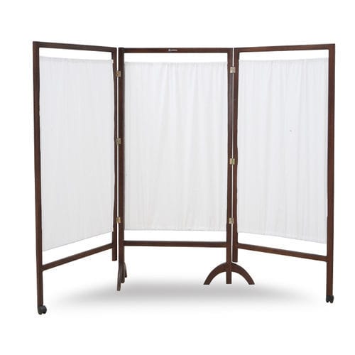 Biombo médico plegable - SC 01W - Tali Medical - móvil / 3 paneles / con cortina