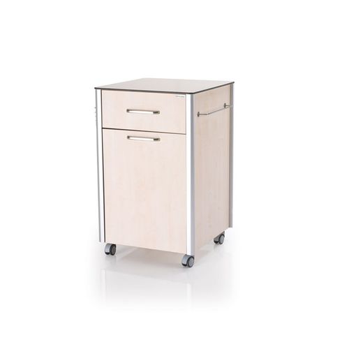 Mesa de cabecera con ruedas - 6BST04 - HNT Medical - con cajones