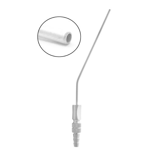 Cánula de aspiración dental - LD29-115 - Lenox Instrumentation - de Frazier / curvada / de acero inoxidable