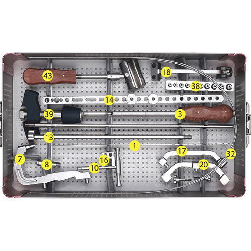 Kit de instrumentos para fractura tibial - 1200-09 - Orthopromed