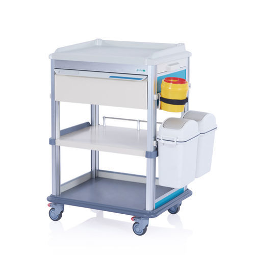 Carro de hospital - W3723 - Sichuan Yufeng Medical Equipment Co., Ltd. - para cuidados / de plástico / con cajón