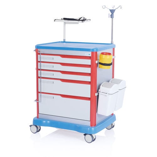 Carro de emergencia - W3702 - Sichuan Yufeng Medical Equipment Co., Ltd. - de hospital / para dispositivos médicos / para transporte