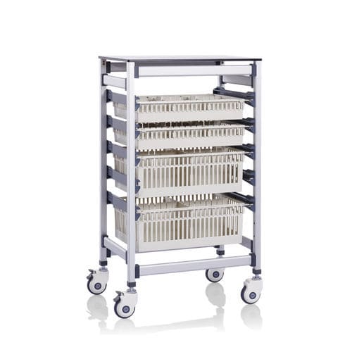 Carro de transferencia - P2601 - Sichuan Yufeng Medical Equipment Co., Ltd. - de aluminio / con canasta / de 1 módulo