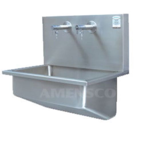 Estación de limpieza para la industria médica - DWS 1S 100 - AMENSCO MEDICAL TECHNOLOGIES - de acero inoxidable / con fregadero