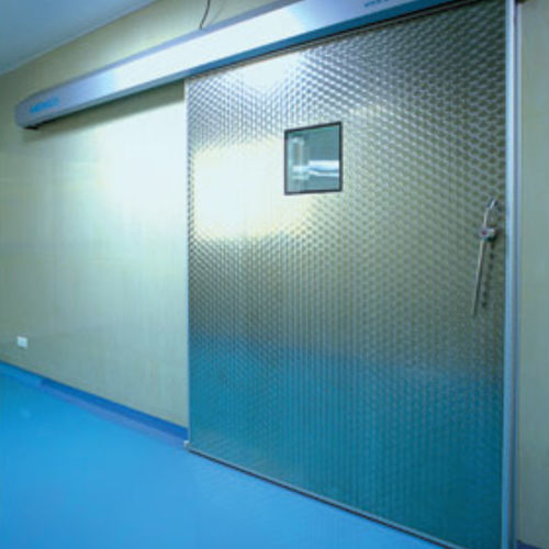 Puerta de protección radiológica - AMENSCO MEDICAL TECHNOLOGIES - para sala de operaciones / corredera / abatible