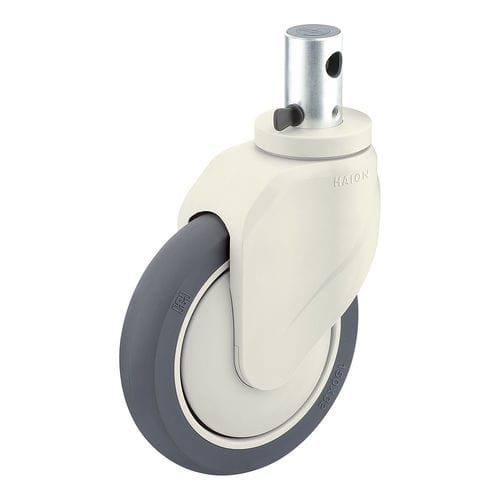 Rueda para camilla - H399A-3A150UPB(2FT) - Haion Caster - para cama de hospital / giratoria / con freno