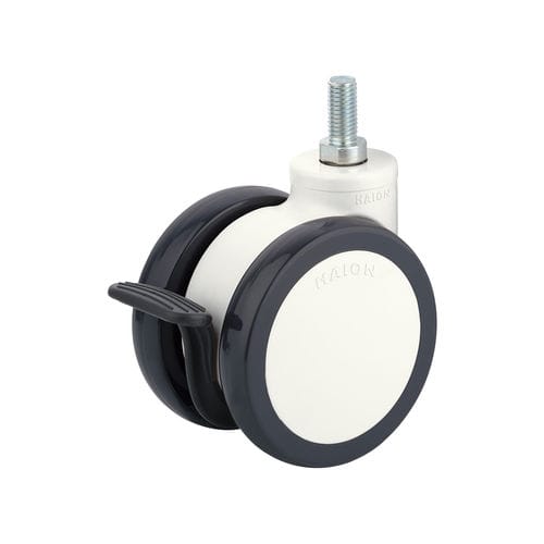 Rueda para carro médico - H322-4T075UNB/N - Haion Caster - para cama de hospital / giratoria / con freno