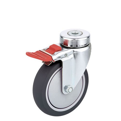 Rueda para cama de hospital - H381-2B200TPB/N - Haion Caster - con freno / de caucho
