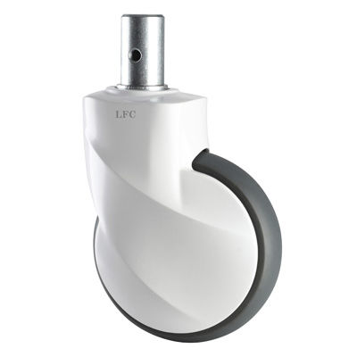 Rueda para cama de hospital - E201-Y - Longfen Caster - de polipropileno / de acero inoxidable / giratoria