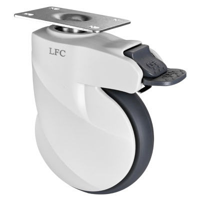Rueda para cama de hospital - E201D-P - Longfen Caster - con freno