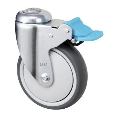 Rueda para carro médico - E301D-K - Longfen Caster - para camilla / con freno