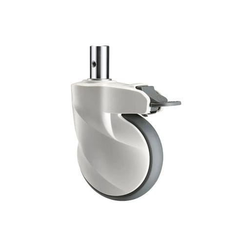 Rueda para cama de hospital - E201D-Y - Longfen Caster - con freno / de acero inoxidable