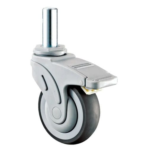 Rueda para cama de hospital - M401-075DT - Longfen Caster - con freno / anticorrosión