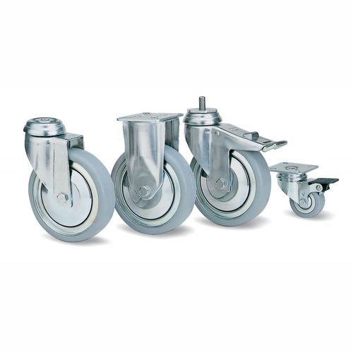 Rueda para carro médico - Humphries Casters - de acero inoxidable / con freno / giratoria