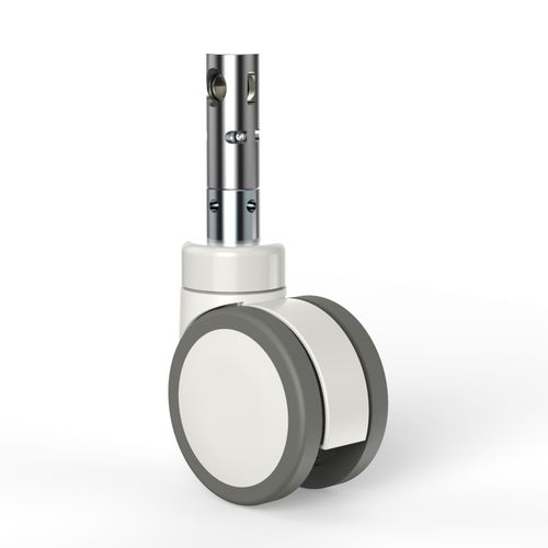 Rueda para cama de hospital - T08PUP100D05A - TKS Casters - de poliuretano / giratoria