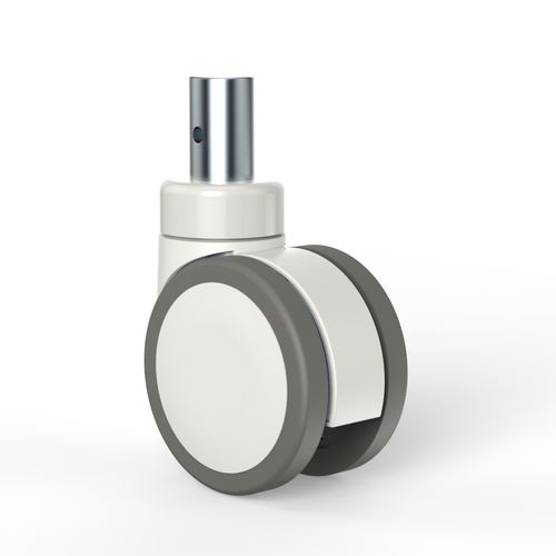 Rueda para cama de hospital - T08PUP100D04B - TKS Casters - de poliuretano / giratoria