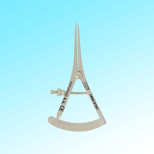 Calibrador de profundo dental -  1603-2785 - New Surgical Instruments Co. - de Castroviejo / recto / de esfera
