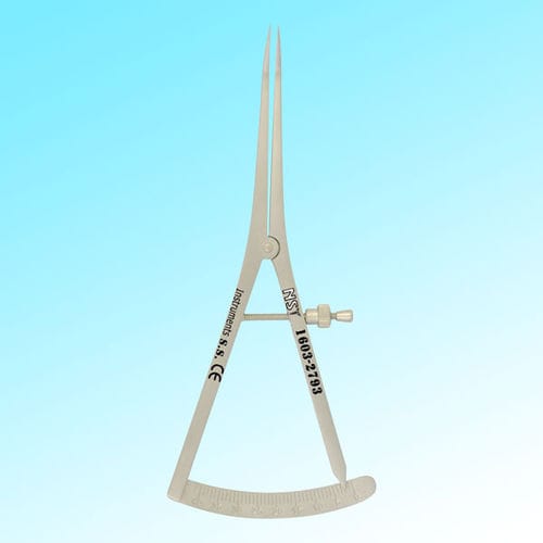 Calibrador de profundo dental -  1603-2793 - New Surgical Instruments Co. - de Castroviejo / de esfera / curvado