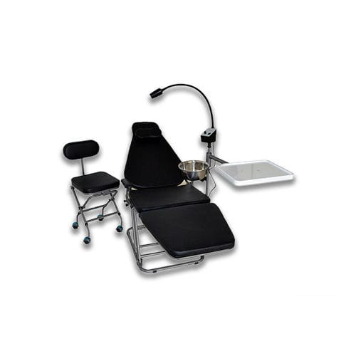Sillón dental portátil - DU32L - Jiangsu Dynamic Medical Technology - negro / con altura regulable