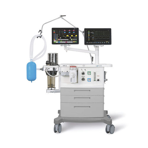 Estación de anestesia en carro - APUS x3 - aXcent medical - con monitorización respiratoria / con ventilador