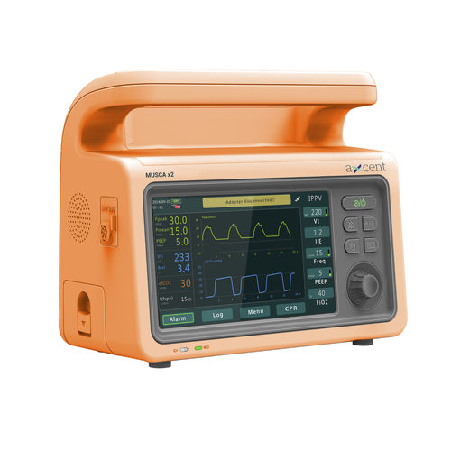 Ventilador de emergencia - MUSCA x2  - aXcent medical - electrónico / de transporte / CPAP