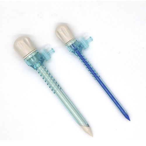 Trocar laparoscópico - GYTR-I - Zhejiang Geyi Medical Instrument - con puerto insuflación / con vaina / desechable