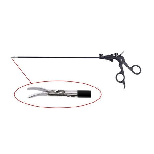 Tijera laparoscópica - Zhejiang Geyi Medical Instrument - para humanos / curvada