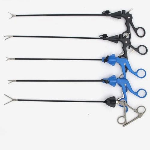 Pinza veterinaria - Zhejiang Geyi Medical Instrument - para laparoscopia / para prensión de tejidos / para sutura
