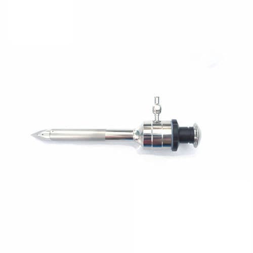 Trocar laparoscópico - 801.008 - Zhejiang Geyi Medical Instrument - de hoja / con puerto insuflación / con vaina