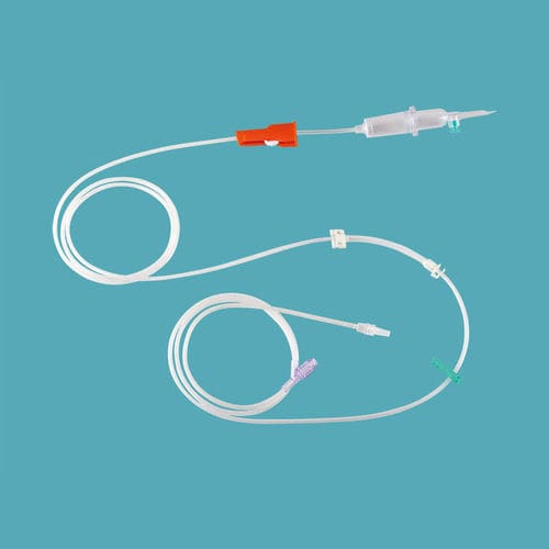 Set de perfusión con cámara de goteo - IVP-052 - Taizhou Safefusion Medical Instruments - con conector en Y / con grifo / con componentes sin látex