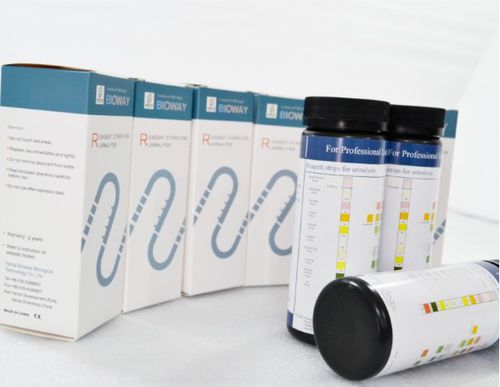 Tira de prueba de enfermedades renales - URS-12V - Bioway Biological Technology Co.,Ltd - de infección de las vías urinarias / para enfermermedades infecciosas / de pH