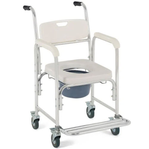 Silla con orinal con cubo - JL3000 - Jianlian Homecare Products - con apertura higiénica / con reposapiés / plegable