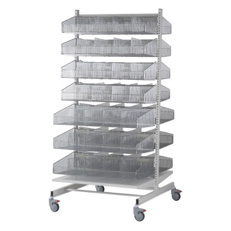 Estantería modular - DSI  - para contenedores / para lavandería / enrejada
