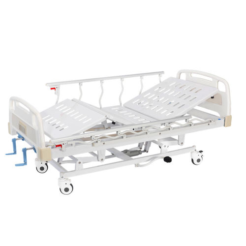 Cama de hospital - AG-BMY002B  - Jiangsu Aegean Technology - manual / de altura regulable / con ruedas