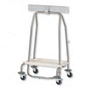 Carro de limpieza - AISY-CLAP - WEPPES Solutions - de acero inoxidable / con soporte para bolsa de basura / 1 bolsa