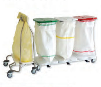Carro para bolsas para ropa sucia - AISY-CLAP  - WEPPES Solutions - médico / de limpieza / para desechos