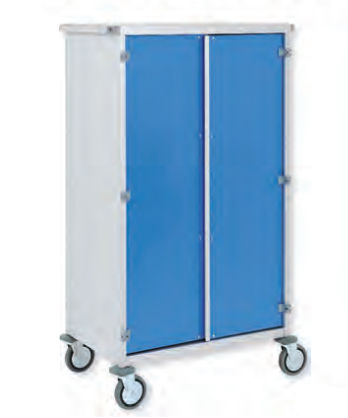Carro para bolsas de distribución - AISY-CART 3 - WEPPES Solutions - con bandeja / con 2 puertas